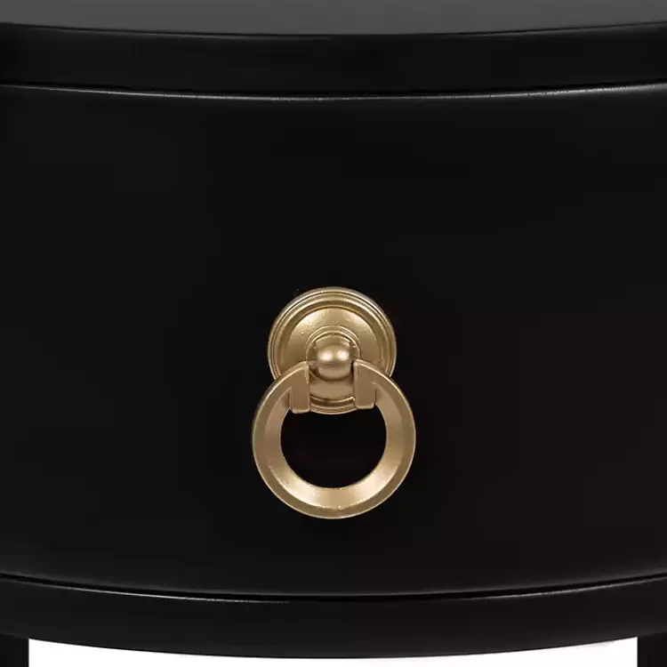 black_round_decklyn_accent_table_2.webp Round Decklyn Accent Table>Kirklands Home Best