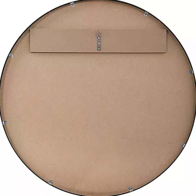 black_round_simple_frame_large_wall_mirror_4.webp Black Round Simple Frame Large Wall Mirror>Kirklands Home Hot