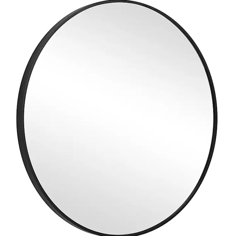 black_round_simple_frame_medium_wall_mirror_3.webp Round Simple Frame Medium Wall Mirror>Kirklands Home Cheap
