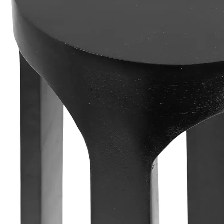 black_round_wood_devon_accent_table_2.webp Round Wood Devon Accent Table>Kirklands Home Shop