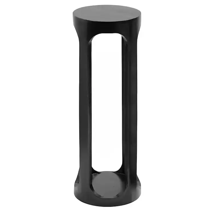 black_round_wood_devon_accent_table_4.webp Round Wood Devon Accent Table>Kirklands Home Shop