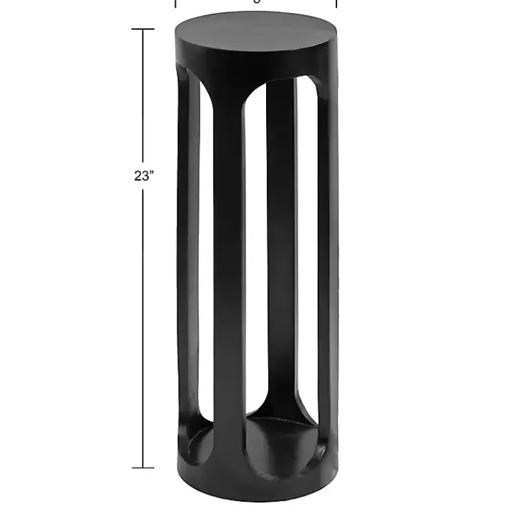 black_round_wood_devon_accent_table_5.webp Round Wood Devon Accent Table>Kirklands Home Shop