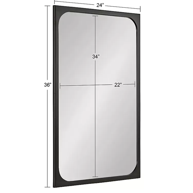 black_rounded_rectangle_wall_mirror_9.webp Rounded Rectangle Wall Mirror>Kirklands Home Discount
