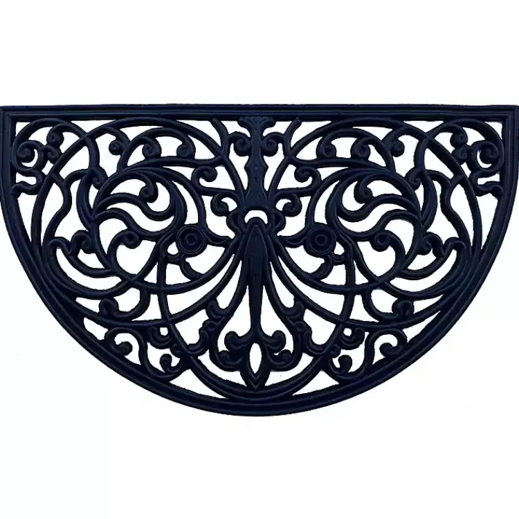 Rubber Halfmoon Flower Doormat>Kirklands Home Hot