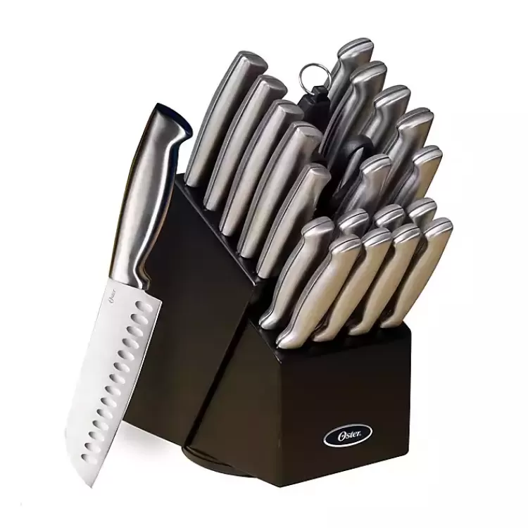 Black Rubberwood Block Satin 22-pc. Cutlery Set>Kirklands Home Shop