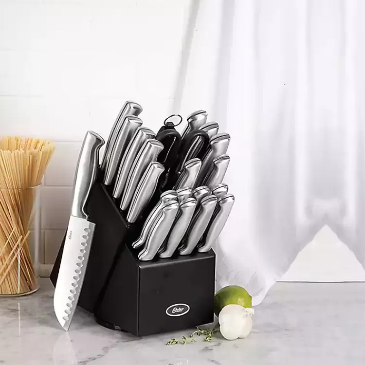 Black Rubberwood Block Satin 22-pc. Cutlery Set>Kirklands Home Shop