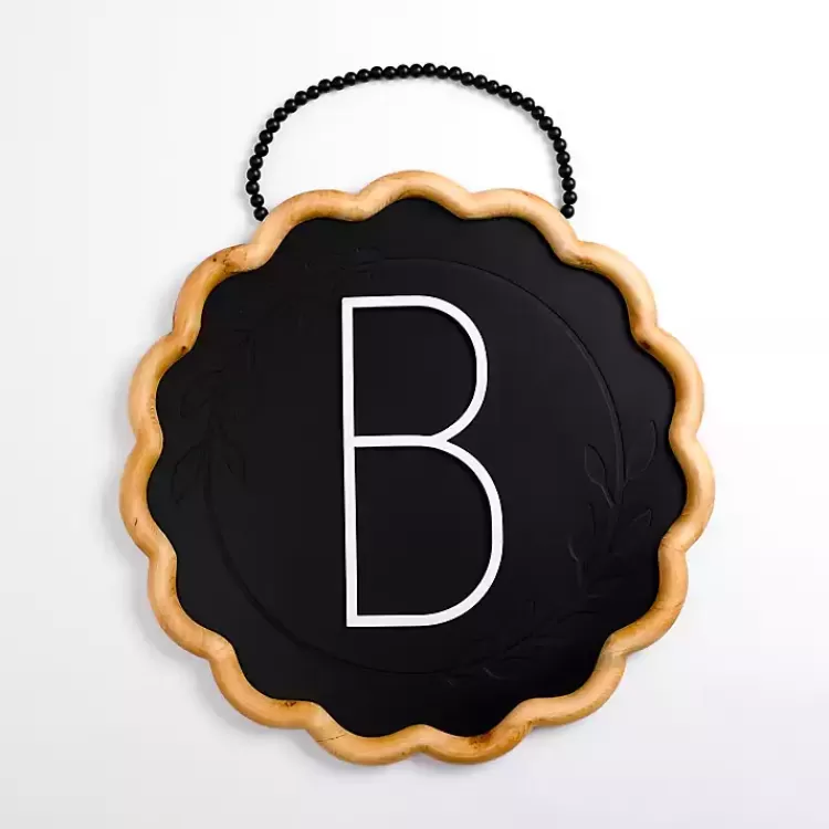Black Scalloped Monogram B Wall Plaque>Kirklands Home Sale