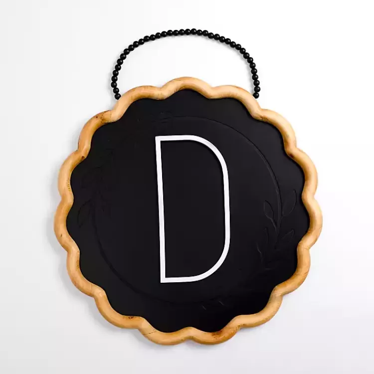 Black Scalloped Monogram D Wall Plaque>Kirklands Home Best Sale