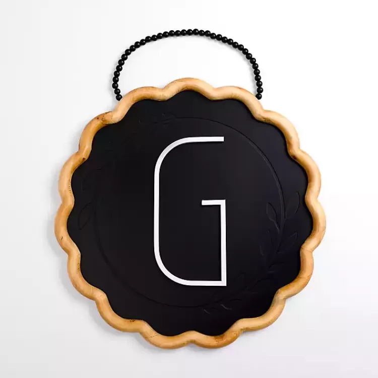 Black Scalloped Monogram G Wall Plaque>Kirklands Home Store