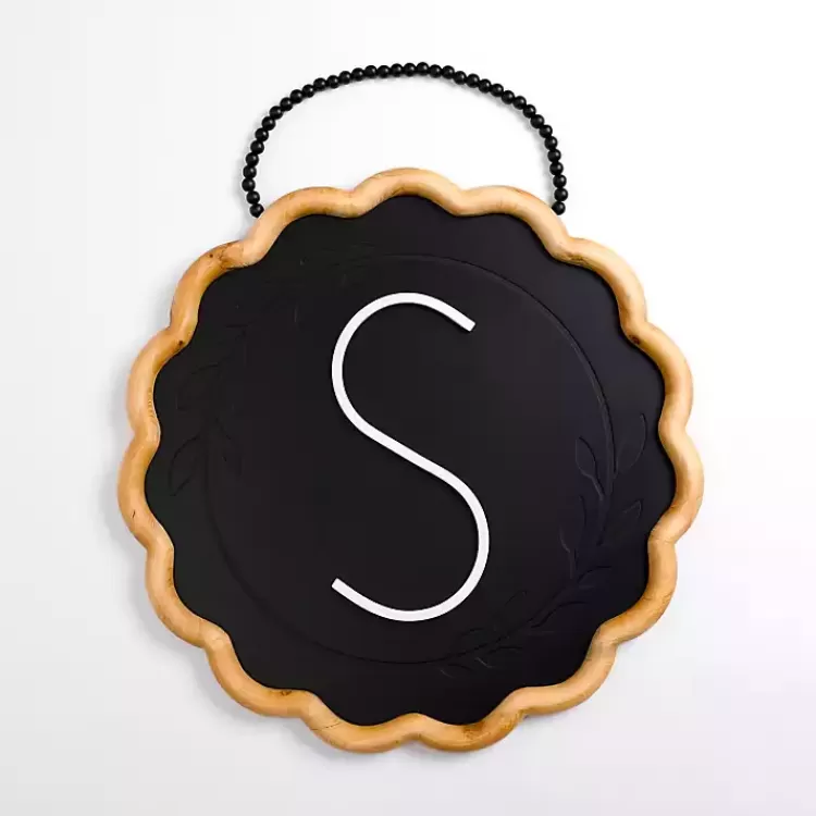 Black Scalloped Monogram S Wall Plaque>Kirklands Home Cheap