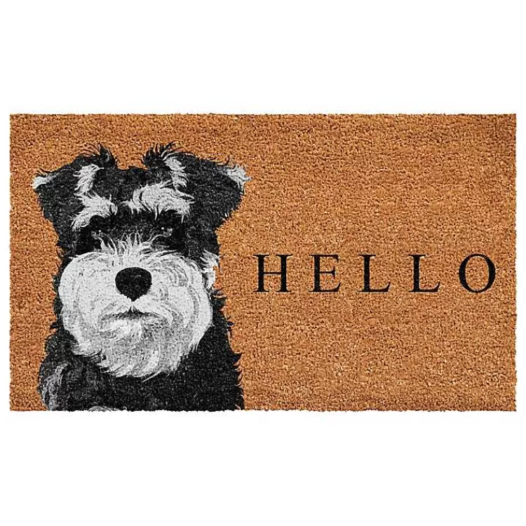 Black Schnauzer Hello Doormat>Kirklands Home Discount
