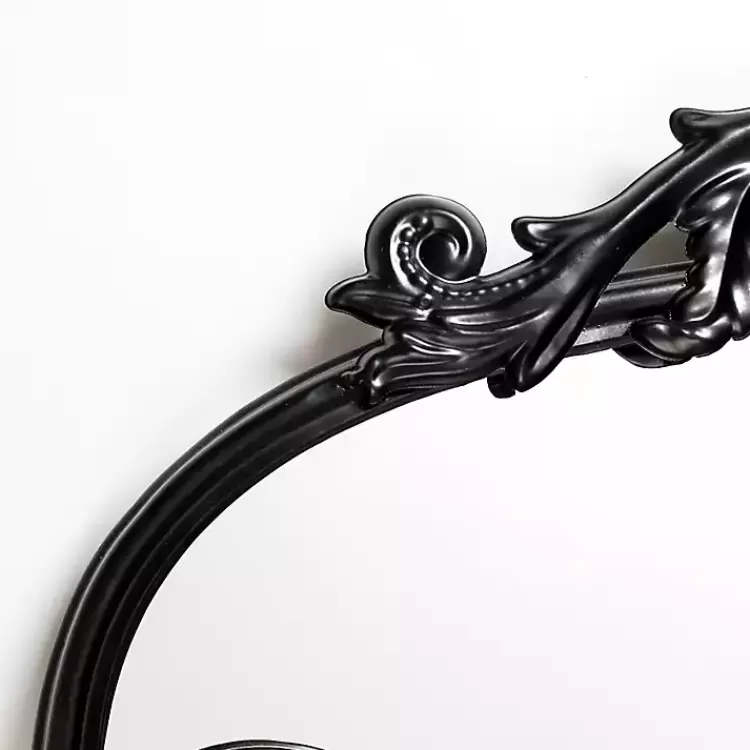 Black Scrolled Metal Overlay Wall Mirror>Kirklands Home Store