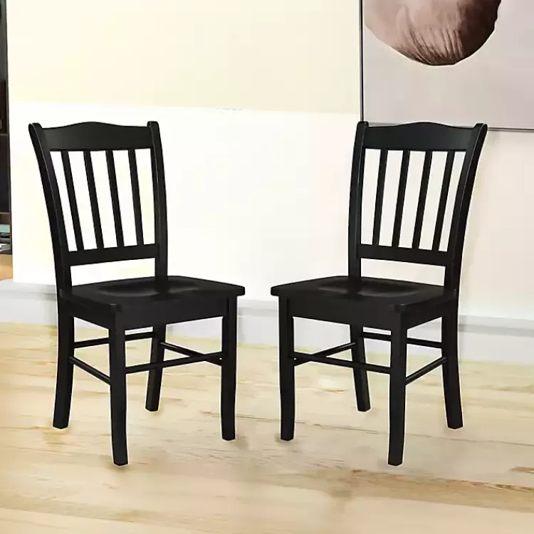 black_shaker_wood_dining_chairs_set_of__8.webp Shaker Wood Dining Chairs, Set of 2>Kirklands Home Best