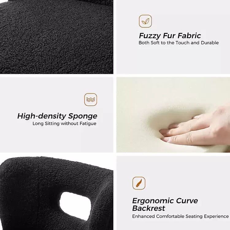 black_sherpa_barrel_accent_chair_3.webp Sherpa Barrel Accent Chair>Kirklands Home Best