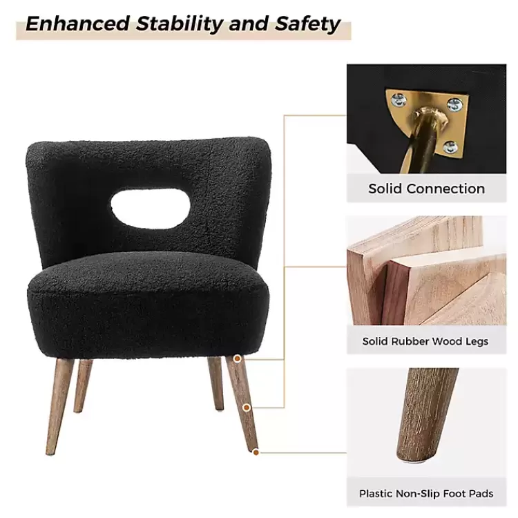 black_sherpa_barrel_accent_chair_4.webp Sherpa Barrel Accent Chair>Kirklands Home Best