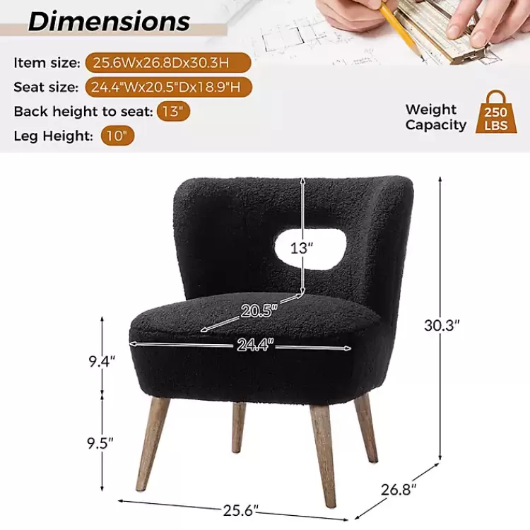 black_sherpa_barrel_accent_chair_5.webp Sherpa Barrel Accent Chair>Kirklands Home Best
