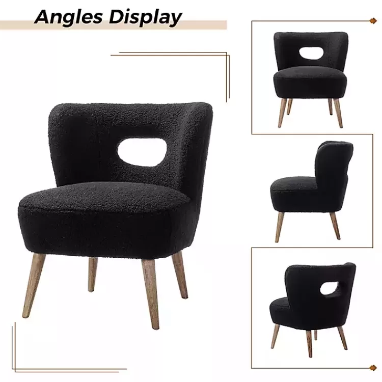 black_sherpa_barrel_accent_chair_6.webp Sherpa Barrel Accent Chair>Kirklands Home Best