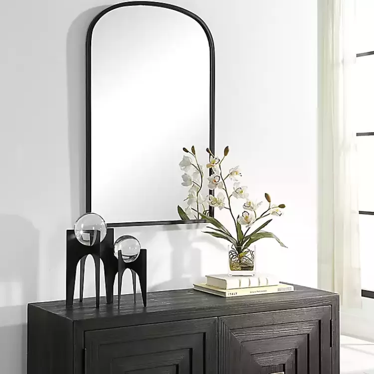 black_simple_round_top_wall_mirror_2.webp Black Simple Round Top Wall Mirror>Kirklands Home Best Sale