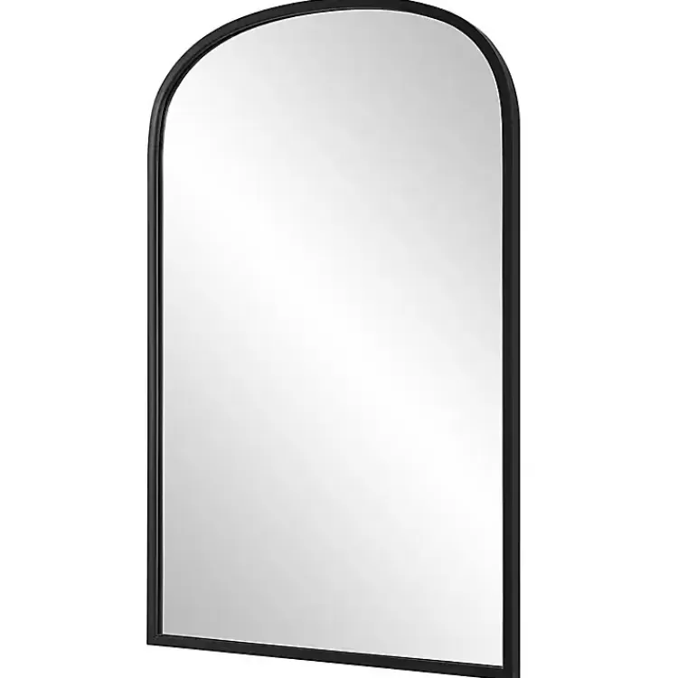 black_simple_round_top_wall_mirror_3.webp Black Simple Round Top Wall Mirror>Kirklands Home Best Sale