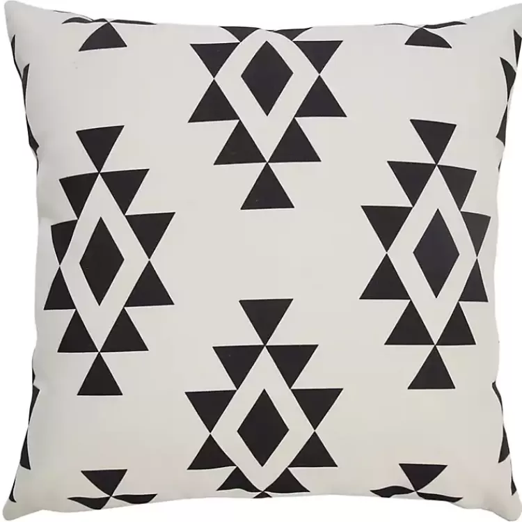Black Southwestern Geometric Outdoor Pillow>Kirklands Home Flash Sale