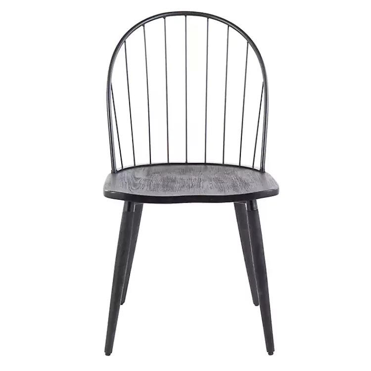 black_spindle_high_back_dining_chairs_set_of__3.webp Spindle High Back Dining Chairs, Set of 2>Kirklands Home New