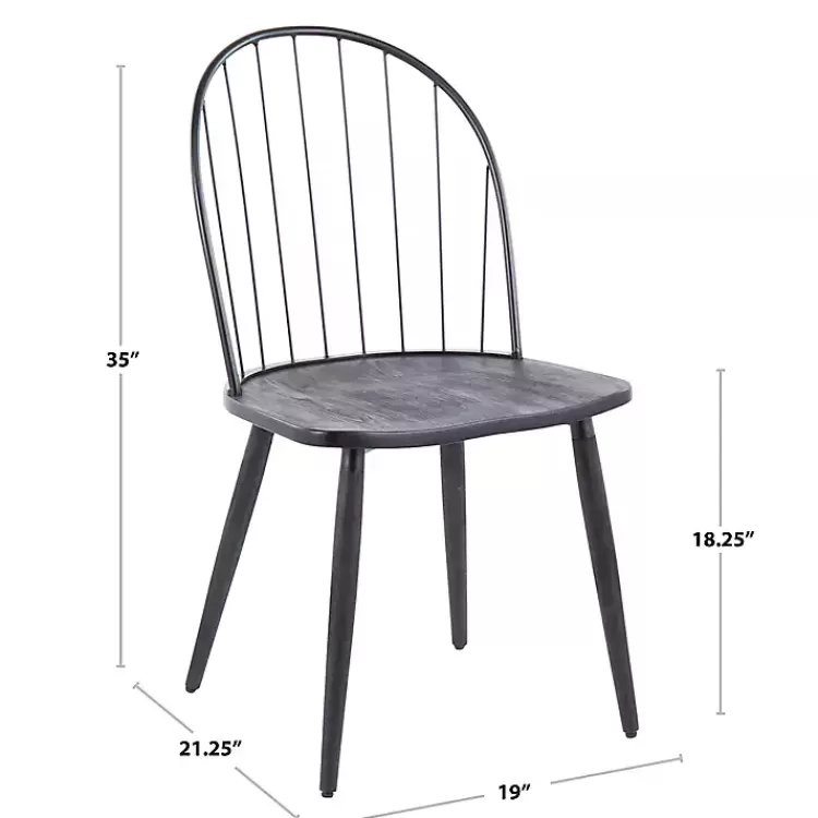 black_spindle_high_back_dining_chairs_set_of__6.webp Spindle High Back Dining Chairs, Set of 2>Kirklands Home New