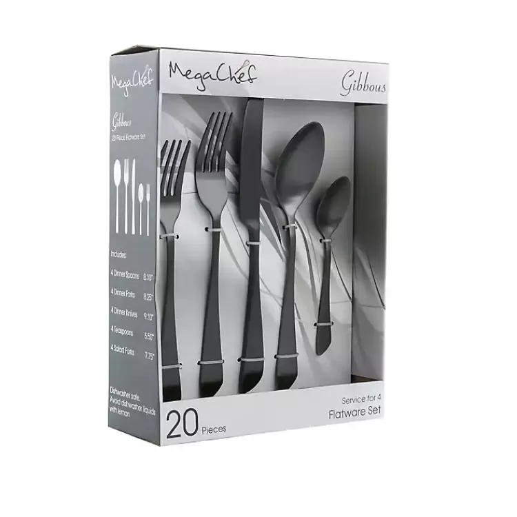 Stainless Steel Gibbous 20-pc. Flatware Set>Kirklands Home Flash Sale