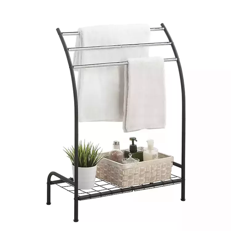 Steel 3-Bar Standing Towel Rack>Kirklands Home Discount