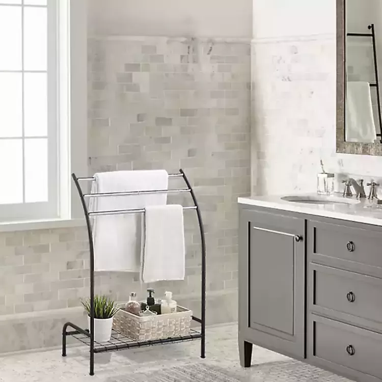 Steel 3-Bar Standing Towel Rack>Kirklands Home Discount