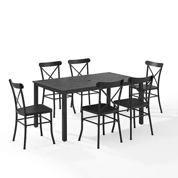 Steel Farmhouse 7-pc. Outdoor Dining Set>Kirklands Home Cheap