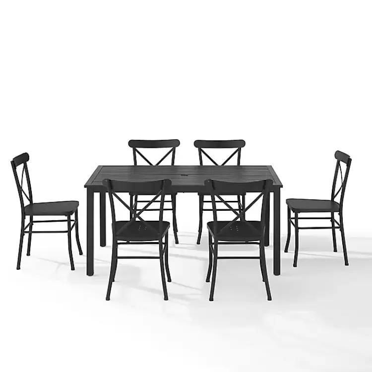 Steel Farmhouse 7-pc. Outdoor Dining Set>Kirklands Home Cheap