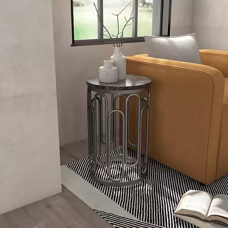 black_stone_and_metal_geometric_accent_table_7.webp Stone and Metal Geometric Accent Table>Kirklands Home Shop