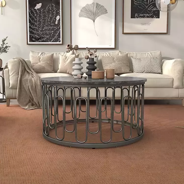 black_stone_and_metal_geometric_coffee_table_5.webp Stone and Metal Geometric Coffee Table>Kirklands Home Shop