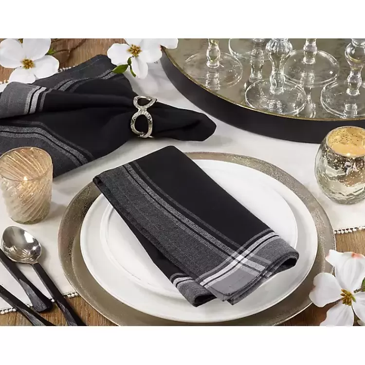 Striped Border Cotton Napkins, Set of 4>Kirklands Home Best
