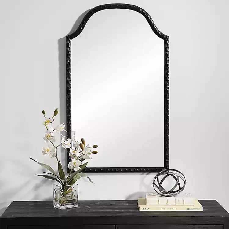 Black Textured Arch Wall Mirror>Kirklands Home Store
