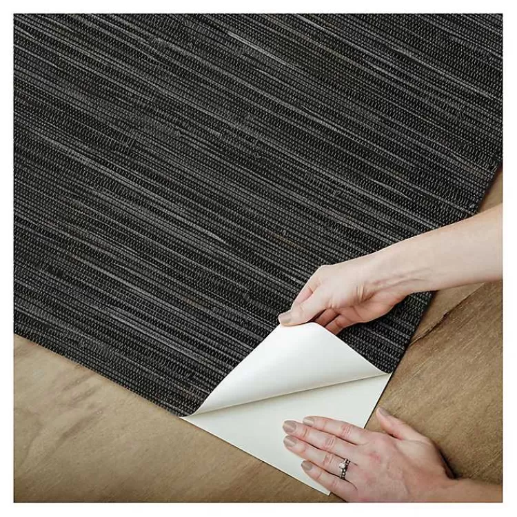 black_textured_grassweave_peel__stick_wallpaper_5.webp Textured Grassweave Peel & Stick Wallpaper>Kirklands Home Cheap