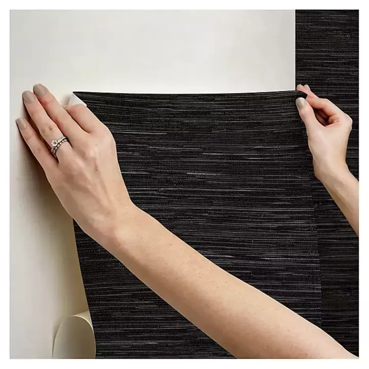 black_textured_grassweave_peel__stick_wallpaper_6.webp Textured Grassweave Peel & Stick Wallpaper>Kirklands Home Cheap