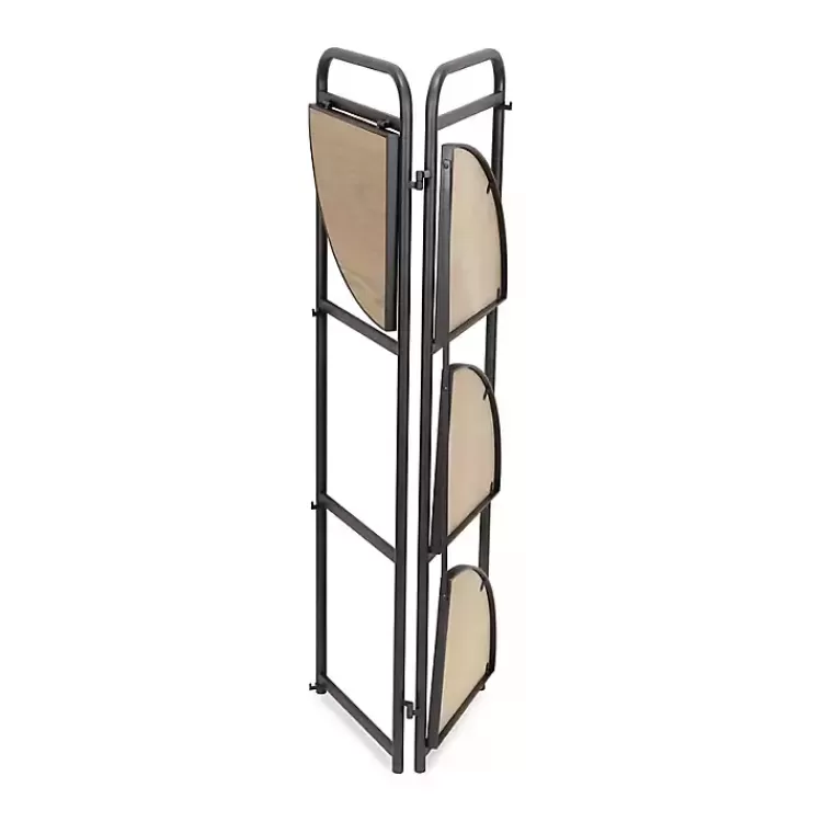 black_tier_foldable_corner_shelf_7.webp Black 4-Tier Foldable Corner Shelf>Kirklands Home Shop