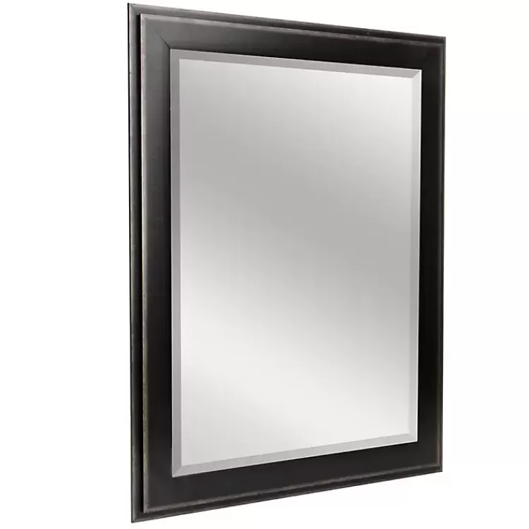 Black Two Step Beveled Frame Vanity Mirror>Kirklands Home Cheap