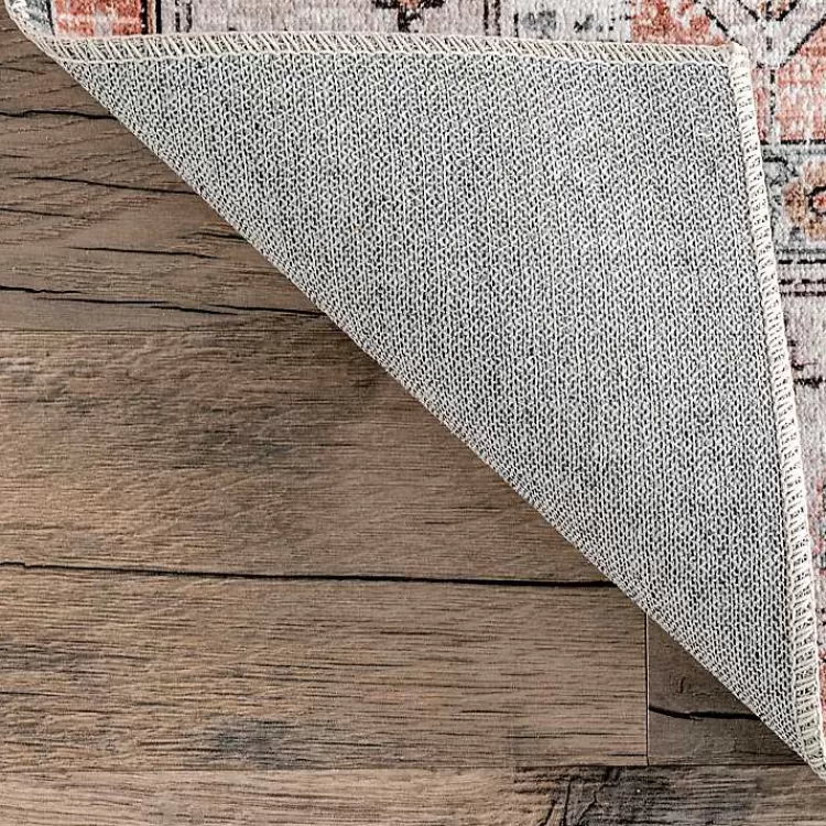 Black Vintage Motif Washable Area Rug, 5x8>Kirklands Home Flash Sale
