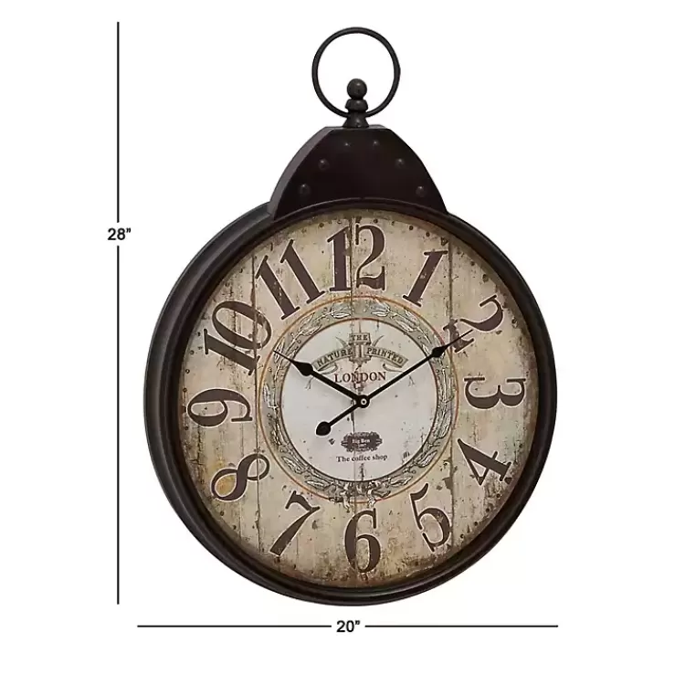 black_vintage_pocket_watch_wall_clock_6.webp Black Vintage Pocket Watch Wall Clock>Kirklands Home Cheap