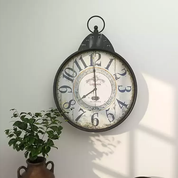 black_vintage_pocket_watch_wall_clock_8.webp Black Vintage Pocket Watch Wall Clock>Kirklands Home Cheap
