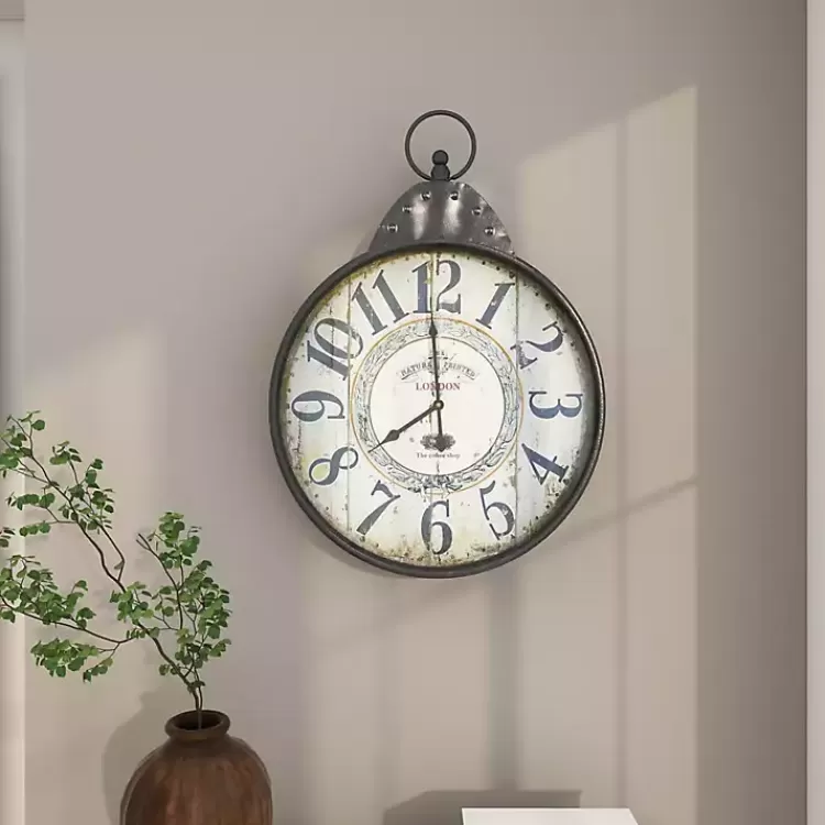 black_vintage_pocket_watch_wall_clock_9.webp Black Vintage Pocket Watch Wall Clock>Kirklands Home Cheap