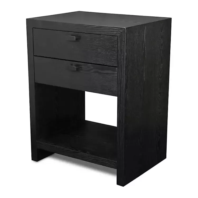 black_vivara_drawer_nightstand_2.webp Vivara 2-Drawer Nightstand>Kirklands Home Cheap