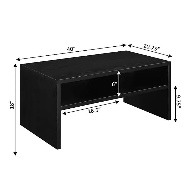 black_wakefield_shelf_coffee_table_4.webp Wakefield Shelf Coffee Table>Kirklands Home Store