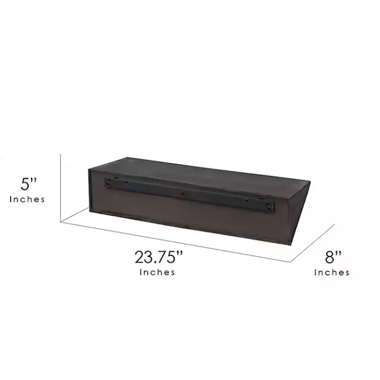 black_wedge_wood_small_floating_shelf_4.webp Black Wedge Wood Small Floating Shelf>Kirklands Home Online