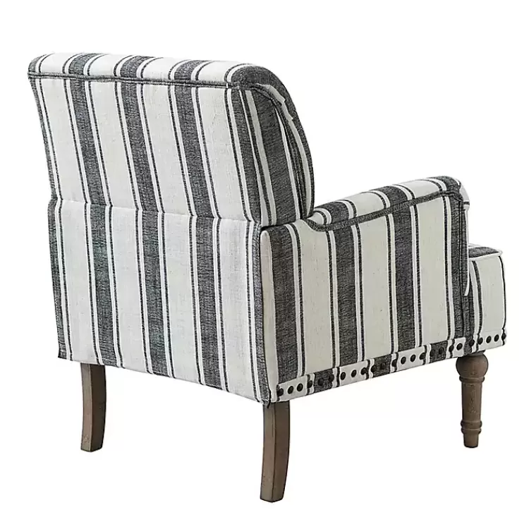 black_white_stripe_upholstered_accent_chair_3.webp Black White Stripe Upholstered Accent Chair>Kirklands Home New