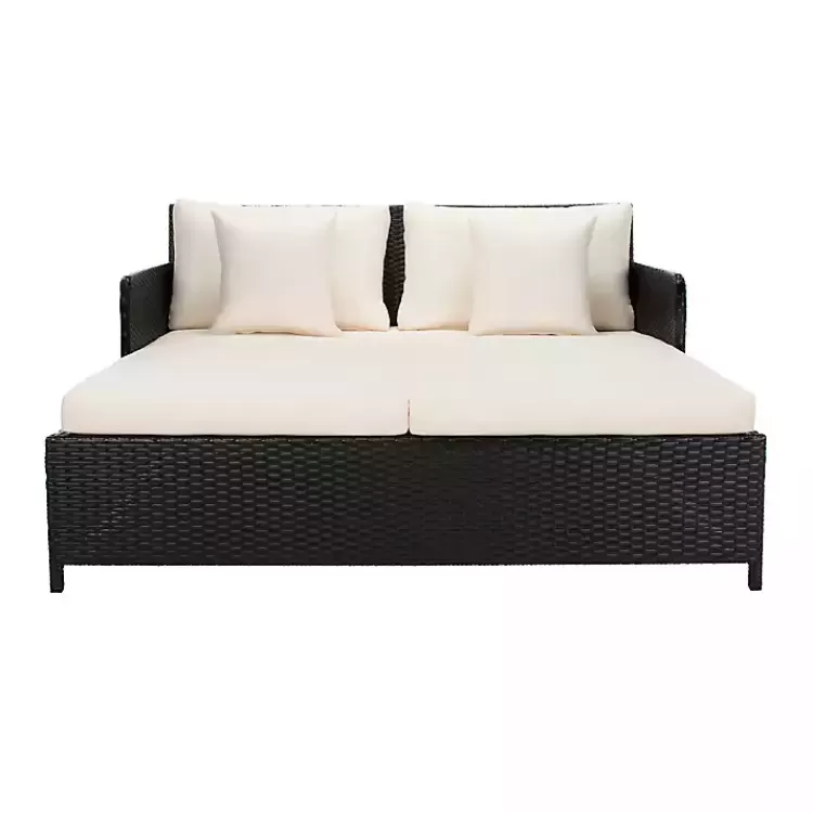 Black Wicker Outdoor Daybed>Kirklands Home Outlet