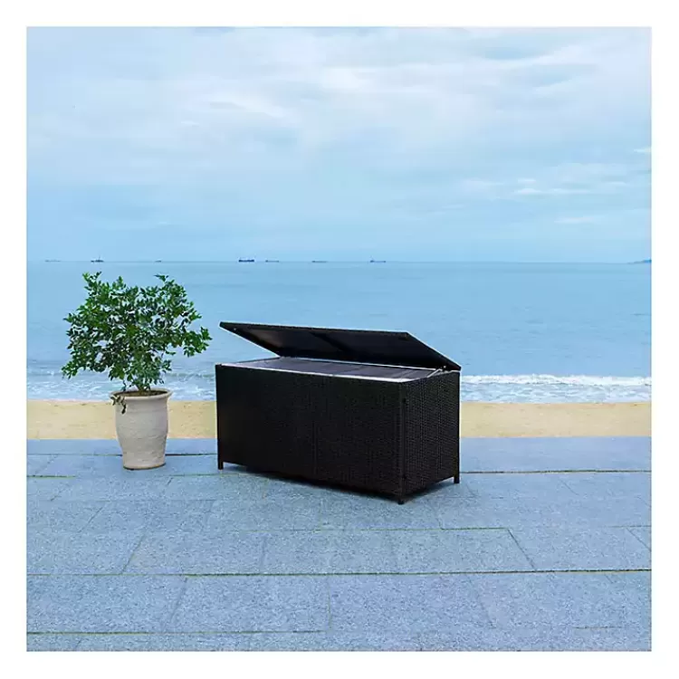 black_wicker_outdoor_storage_box_2.webp Wicker Outdoor Storage Box>Kirklands Home Cheap