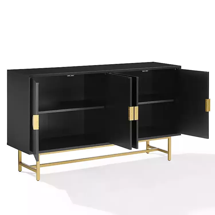 Wood & Gold Metal Sideboard>Kirklands Home Clearance